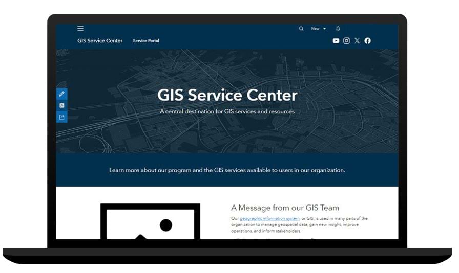 An image of the included ArcGIS Hub site. An image of the included ArcGIS Hub site.