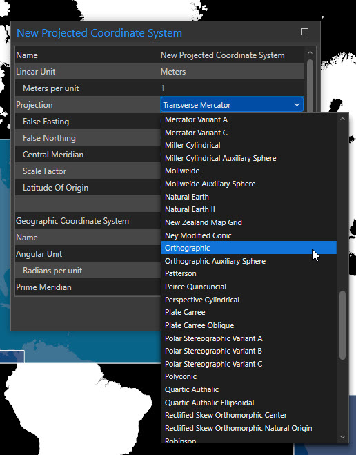 Image showing where to select Orthographic. Image showing where to select Orthographic.