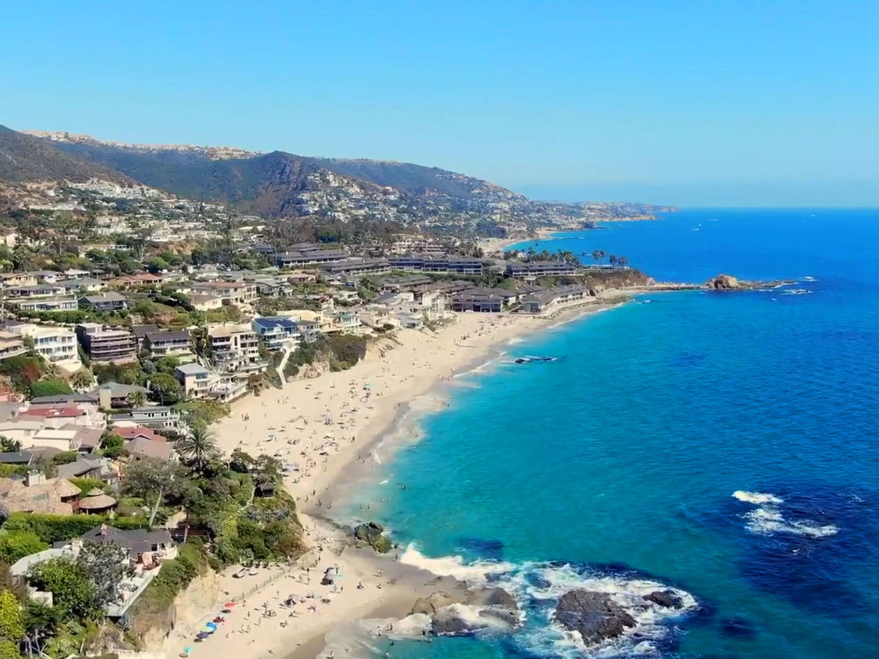 Aerial photo of the Southern California coastline